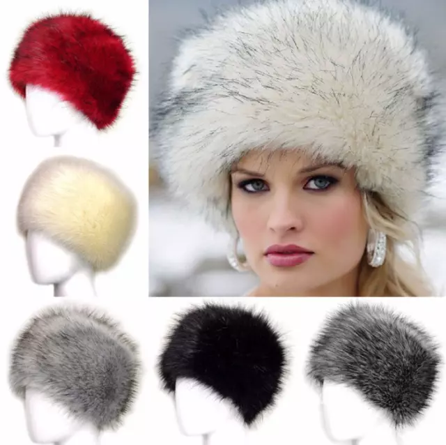 Warmer Faux Fur Hat Russian Luxury Ear Snow Cap Ski Fur Women Hats Winter