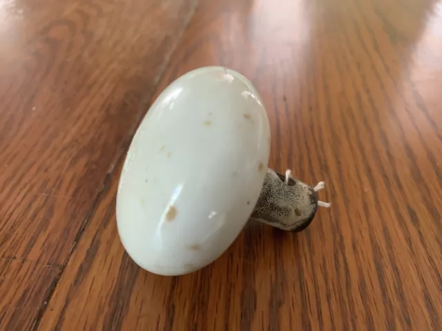 Antique Door Knob Vintage Ornate Door Handle White PORCELAIN Hardware Replace