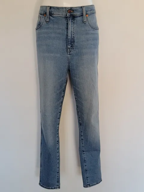 Madewell Jeans 10 Inch High Rise Skinny Denim Blue Size 32 Actual 35 X 28