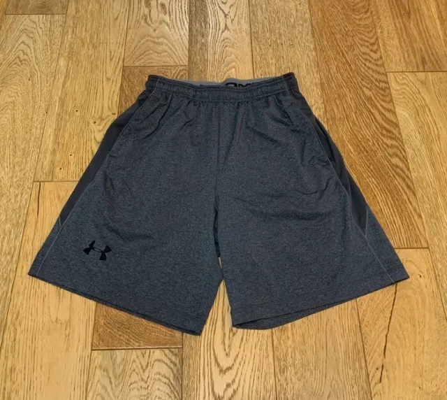 under armour mens grey HeatGear shorts size m