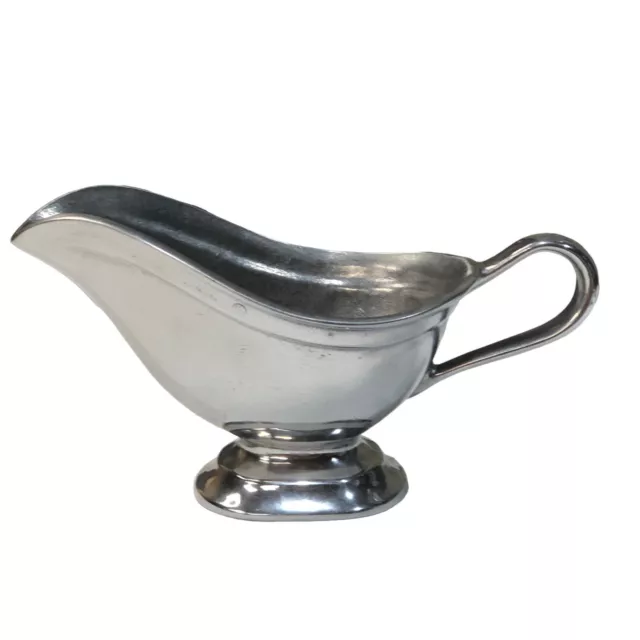 Wilton Armetale Pewter Gravy/Sauce Boat Marked RWP PA USA Very Highly Very Shiny 2