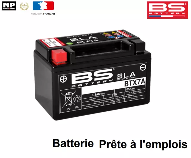 Batterie BS Battery Prête à l'Emplois BTX7A SLA GEL Kymco Agility 50 City 08-14