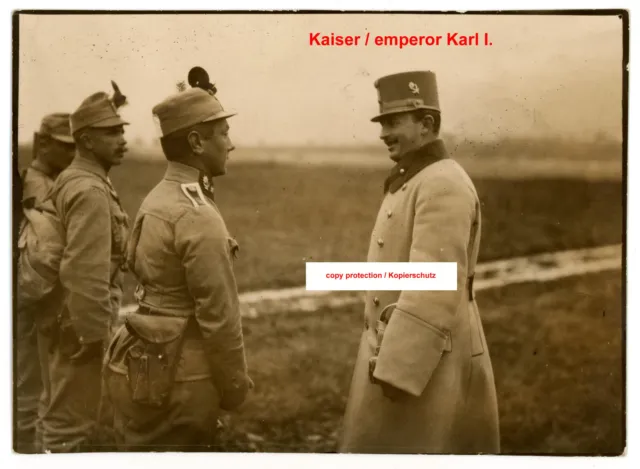 K.u.k Foto Soldat,Kaiser Karl,Kaiserjäger,Offizier,kuk photo soldier,emperor,ww1
