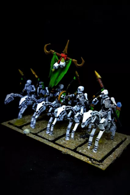 5X Skeleton Light / Heavy Horsemen Tomb Kings Khemri Painted warhammer Oldhammer