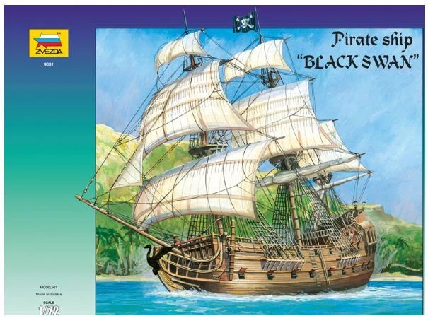 Model Kit Of Fitting boats Zvezda Pirate Ship Swan Kit 1:72 Mod