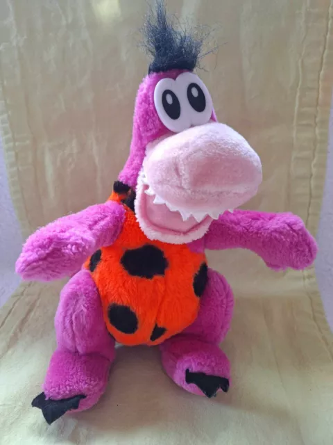 PLAY.BY.PLAY FLINSTONES DINO PLUSH FUR SOFT TOY.30cm.(washed and clean)Pink. 2