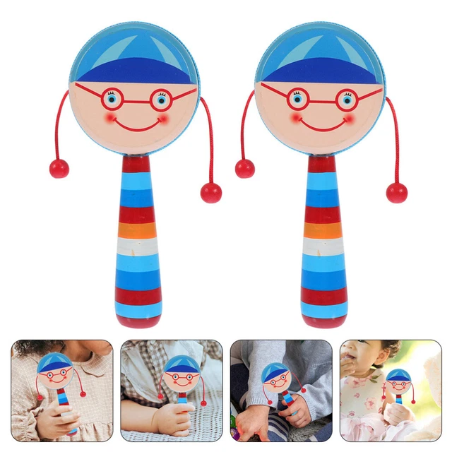 2 Pcs Trommel Montessori Spielzeug Affe Tragbar Baby Neugeboren