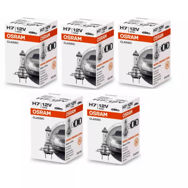 5x Osram H7 Classic 64210 CLC Lampe 12V 55W 64210CLC Autolampe Glühlampe Birne