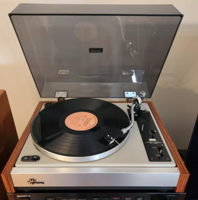 A lot comprising Marconiphone portable record player and