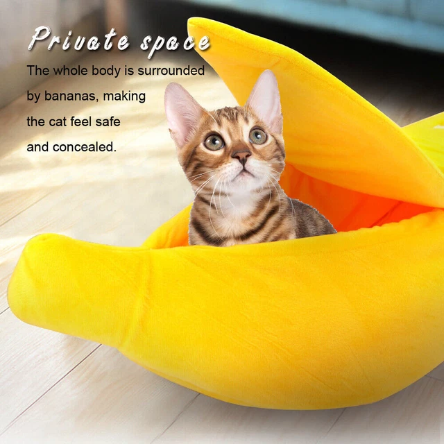 NEW Cozy Cave Dog Bed Banana Washable Warm House Pet Cat Sleep Bed Nest Kennel