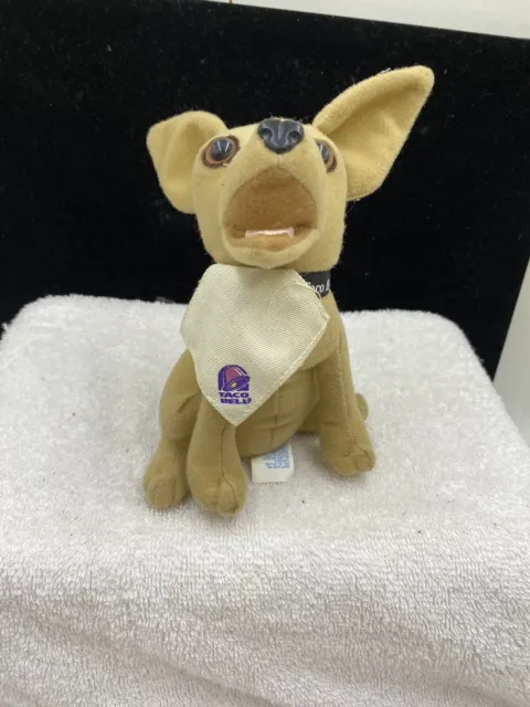 TACO BELL vint. Chihuahua Talking Plush Dog You're Getting Very Hungry 6”