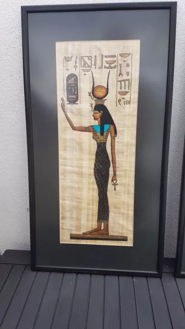 FRAMED EGYPTIAN PAPYRUS (job lot) -  Geniune Hand Painted