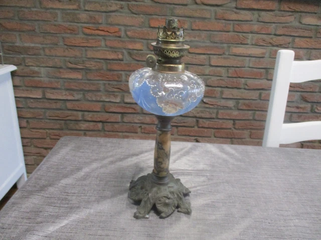 Ancienne Lampe Vintage En Verre - Modèle Sans Marque, Voir Description