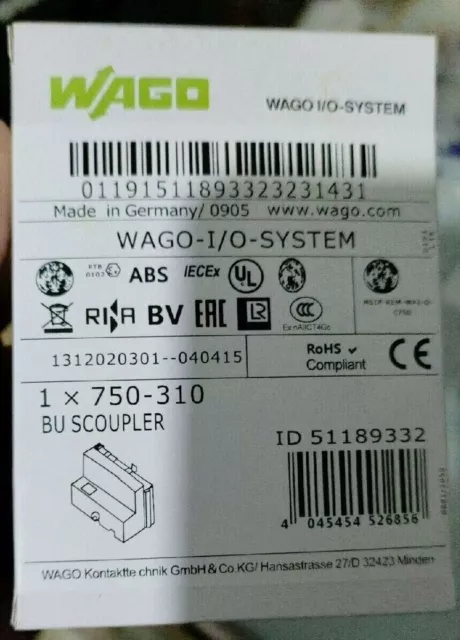 750-310 New in Box WAGO 750-310 Buscoupler DeviceNet Module PLC Adapter 750310