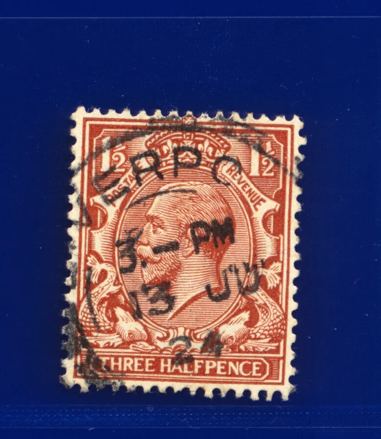 1925 SG420 1½D OrangeBrown N35(6) Liverpool 13 JU 24 Good Used egmo £3