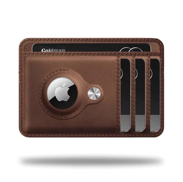 Airtag Wallet Leather Credit Card Money Holder Case