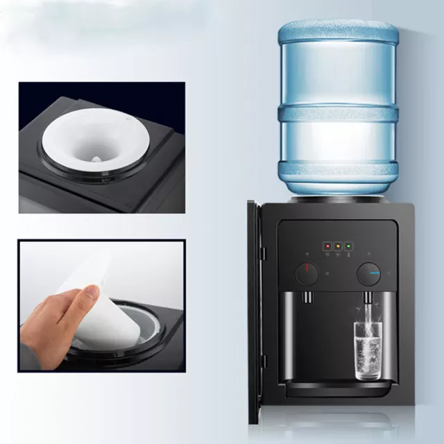 Distributore d'acqua elettrico macchina acqua fredda/calda bottiglia d'acqua nero nuovo
