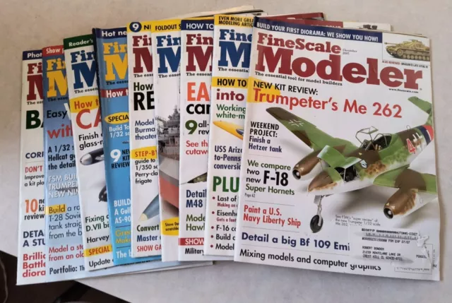 Fine Scale Modeler Magazine - Lot of 12, 2005/6