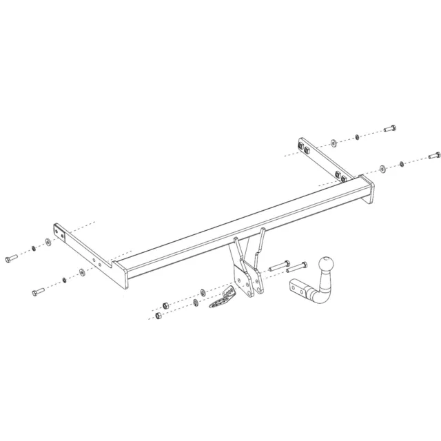 Oris Towbar for Audi A3 Hatchback 2012-2016 - Fixed Swan Neck Tow Bar