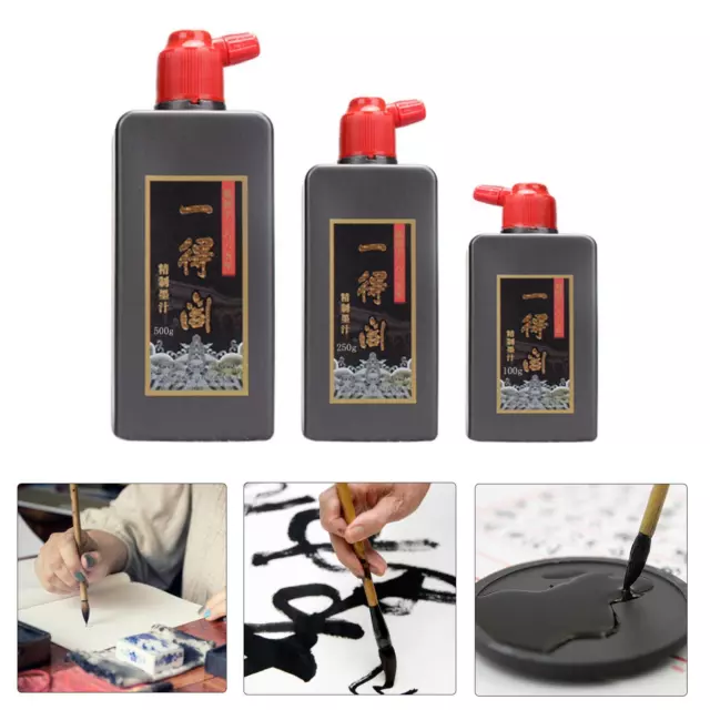 Encre Raffinée Calligraphie Chinoise et Pinceaux de Pratique de La Calligraphie