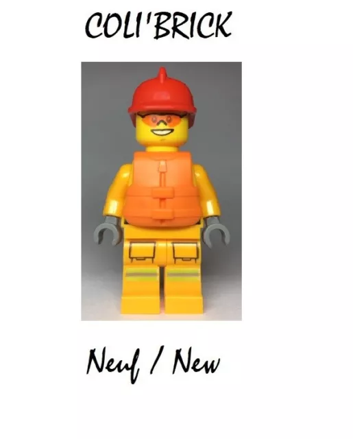 Lego City Minifig Cty0974 Figurine - Pompier avec gilet de sauvetage - NEUF