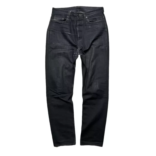 Rick Owens DRKSHDW Collapse Cut Wax Raw Selvedge Denim Jeans