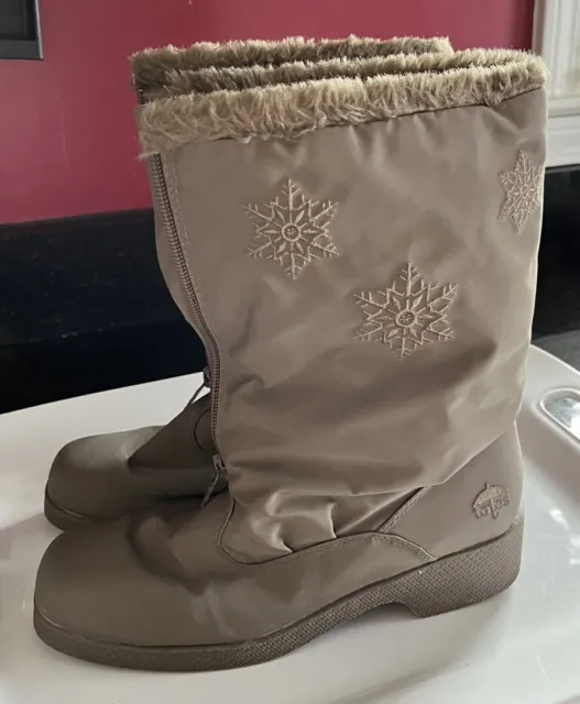 Totes Womens Nicole All Weather Snow Rain Boots Sz 7 Zipper Excellent Condition