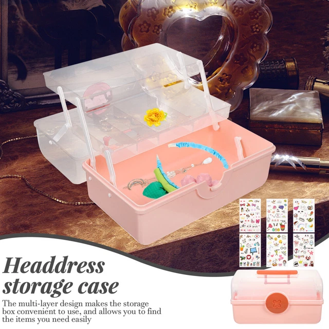 Cotton Swab Box Hair Tool Organizer Bins Storage Box Makeup Gadgets Portable 6