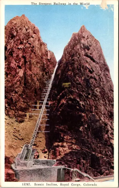 Royal Gorge CO Scenic Incline Postcard Vintage
