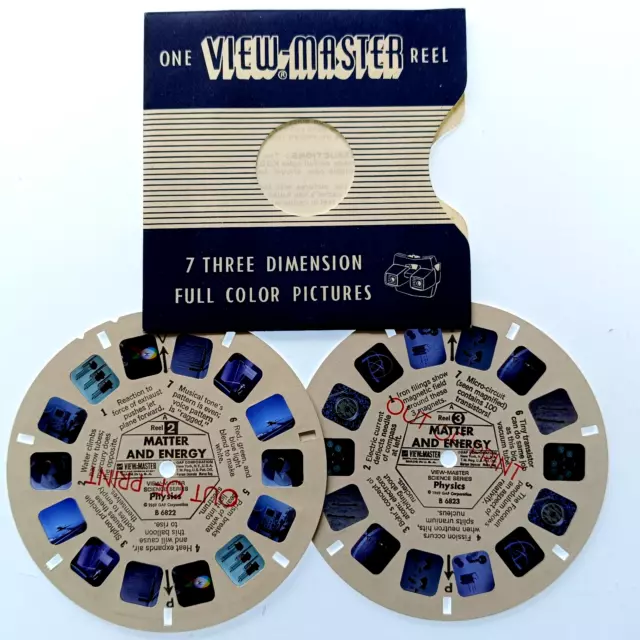 2x VIEW MASTER 3D REEL ⭐ MATTER & ENERGY ⭐ PHYSICS, Science Series, Stereo B 682