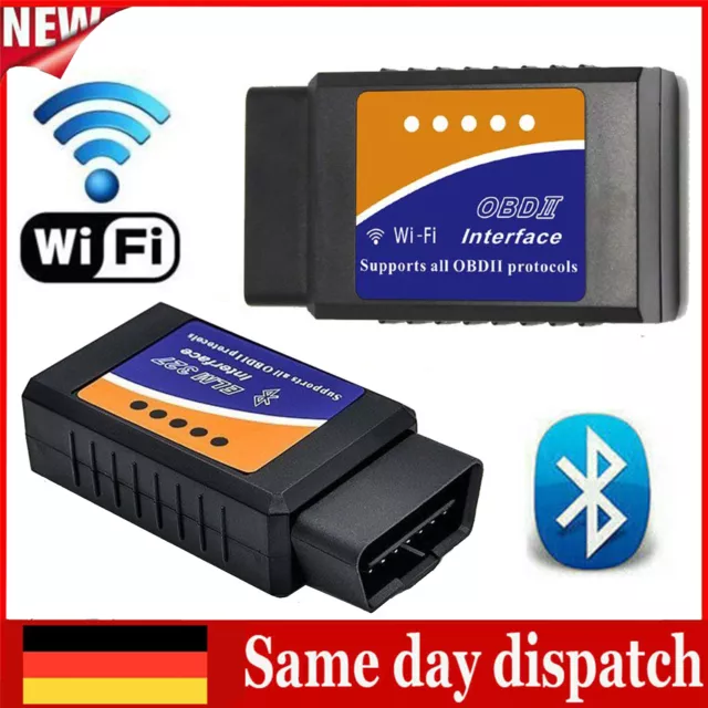 ELM327 ODB2 Auto Diagnosegeräte WiFi/Bluetooth Scanner Codeleser OBDII Testgerät