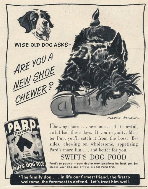 Magazine Ad - 1943 - PARD Dogfood - World War 2 - Morgan Dennis artwork