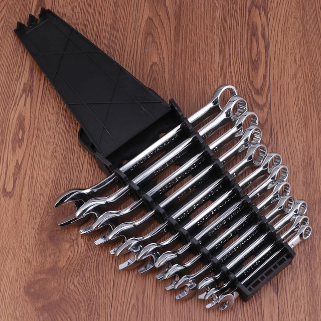 12 en 1 8-19mm Dual Heads Combinaison Dichalous Spanners Spanners Set (Argent) 6