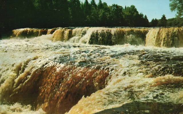 Lower Tahquamenon Falls, Michigan, MI, Chrome Vintage Postcard e6293