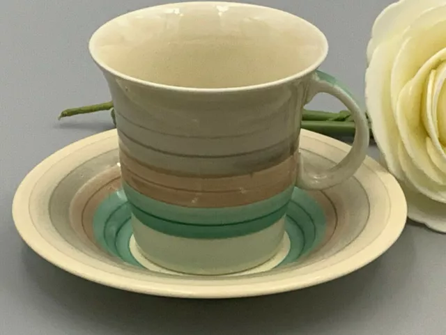 Susie Cooper Vintage Art Deco Banded Coffee Cup and Saucer.(B).