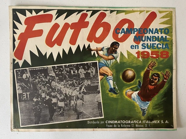 CAMPEONATO MUNDIAL FÚTBOL 1958 Película Lobby Card Copa Mundial 58