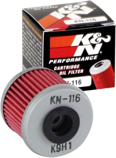 K&N Motorcycle Oil Filter: High Performance, Premium, Designed to be used with