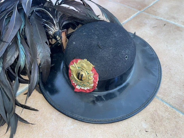 cappello bersaglieri Battaglione 11 Bel Set Di Piumaggio Da Sistemate