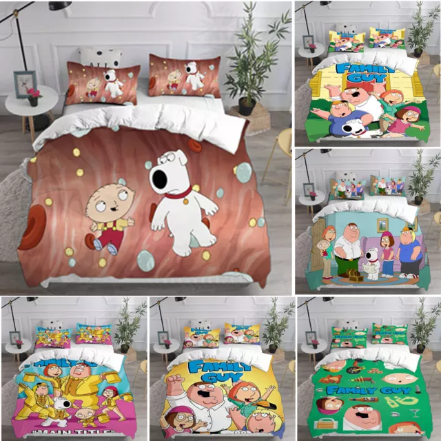 Family Guy Stewie Brian Griffin 3D Duvet Cover Bedding Set Pillowcase Quilt