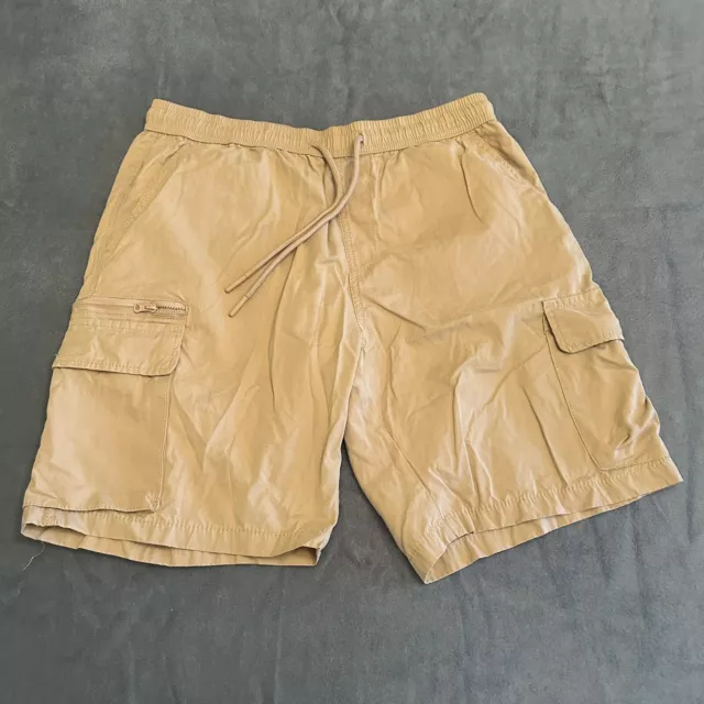 Forever 21 Mens Cargo Drawstring Shorts Size Large Color Beige