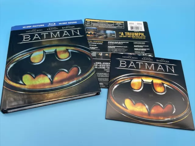 BATMAN (1989) ~ BluRay - 20th Anniv Ed, DigiBook w/ Digital Copy DVD & Extras VG