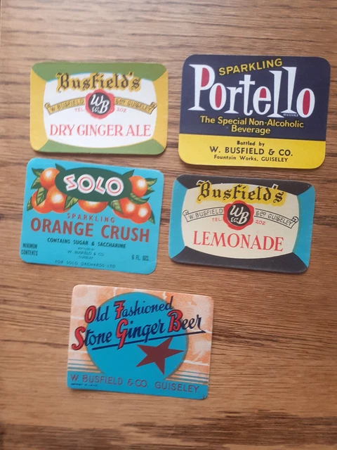Altes britisches Bier/Getränkeetikett: 5 x Busfields of GUisley