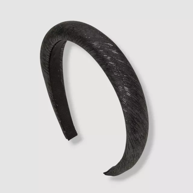 $188 Jennifer Behr Women's Black Lana Metallic Padded Headband One Size