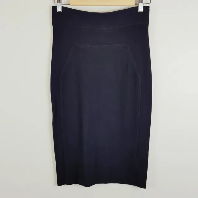 DVF DIANE VON FURSTENBERG Womens Size 8 or US 4 Navy Zip Martey Pencil Skirt
