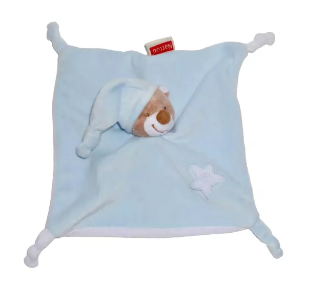 Nattou Jollymex BÄR blau Schmusetuch Schnuffeltuch Teddybär TEDDY BEAR wie NEU