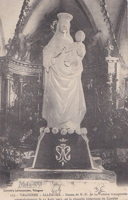 CPA 50 NORMANDY approx. Bricquebec VALOGNES ALLEAUME Statue N.-D. de la Victoire