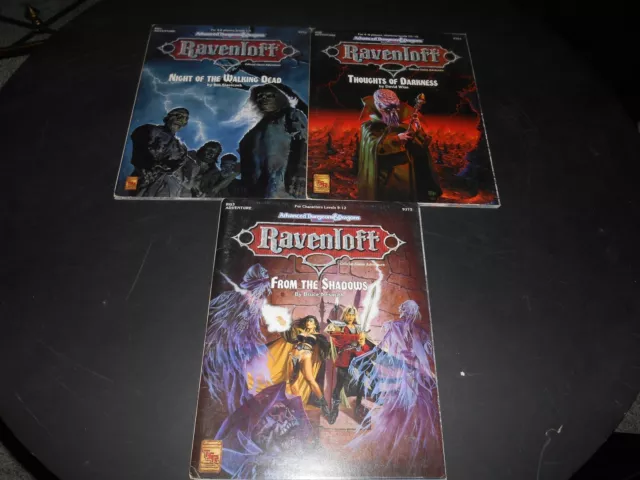 AD&D Ravenloft Lot of 3:  RQ Series 1, 2, & 3 (Original/Complete!)