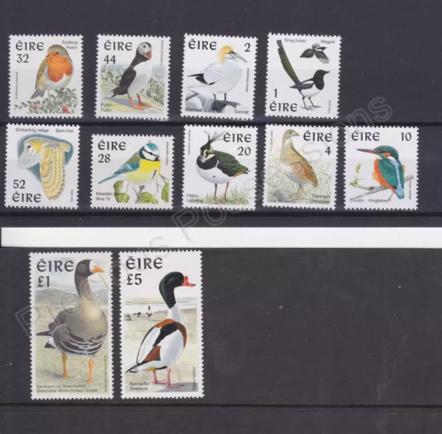 EIRE IRLAND SG 1031-10MNH SET FRANCOBOLLI NUOVI DI ZECCA 1997 EMISSIONE BIRDS 11 FRANCOBOLLI 1p-£5