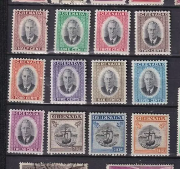 A very nice old unused Grenada George VI group to $1.50