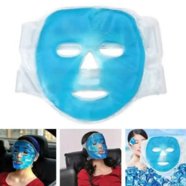Paquete de hielo máscara facial refrescante alivio del dolor de cabeza almohada gel SSZM